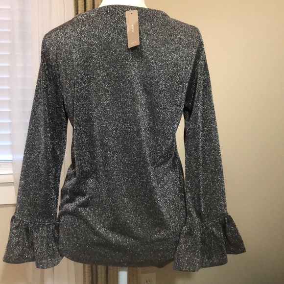 Nwt Jcrew black silver shimmering top sz s - Picture 3 of 9